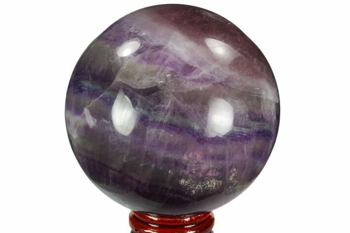 Colorful, Purple Fluorite Sphere - China #109652